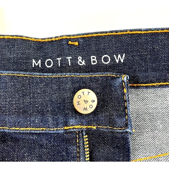 Mott & Bow Slim Crosby Denim Jeans Mens 32x32 Dark Wash Blue Stretch - Picture 7 of 9